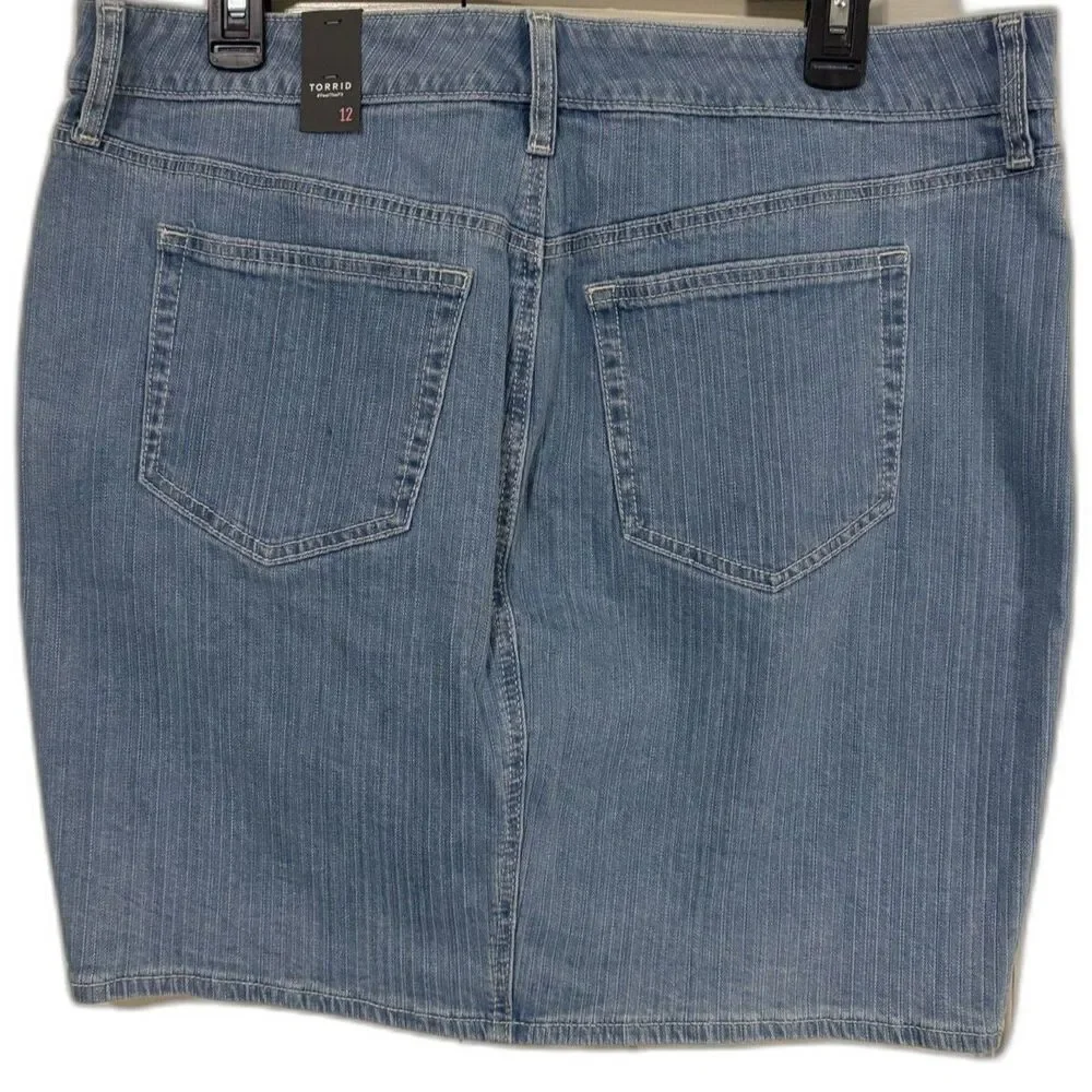 Torrid Women's denim mini skirt 5 pocket design size 12 NWT MSRP $69.90